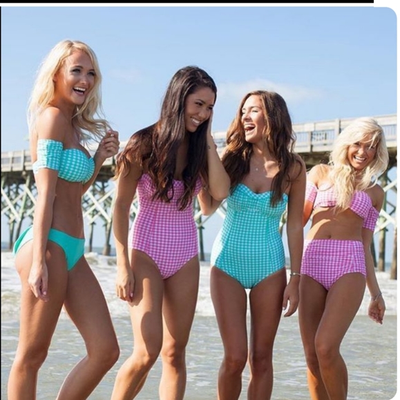 ✅️ NWT. Lauren James Aqua Mist Gingham - Picture 3 of 8